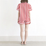 韩国原产JO'S LOUNGE 纯棉家居服休闲服睡衣套装条纹 红色