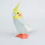 日本原产KAKU KAKU3D立体纸质拼图动物纸模儿童DIY玩具 鸡尾鹦鹉