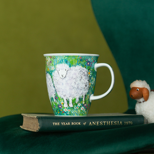 英国丹侬Dunoon骨瓷水杯 NEVIS杯型 芭芭拉小羊 蓝色礼盒