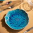 日本原产AITO KATACHI花姿形 花瓣皿L花形餐碟 蓝色