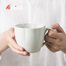 日本原产AITO HANA濑户烧陶瓷花之瓣水杯茶杯马克杯 月白色