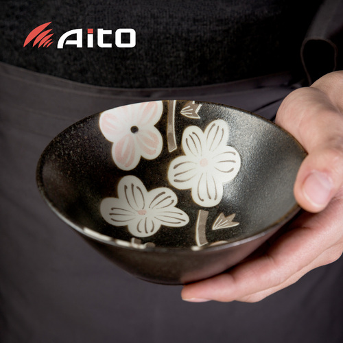 日本原产AITO Nordic Flower 美浓烧陶瓷碗碟花朵秋词 餐碗