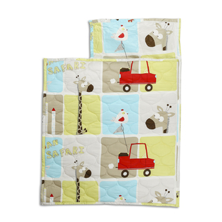 韩国原产Ari BeBe手工儿童枕被褥一体式午睡被长颈鹿农场