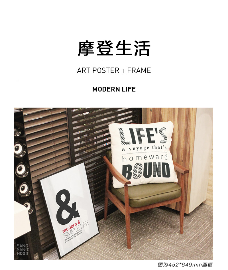 韩国原产SANG SANG HOO现代艺术背景装饰画框 黑白