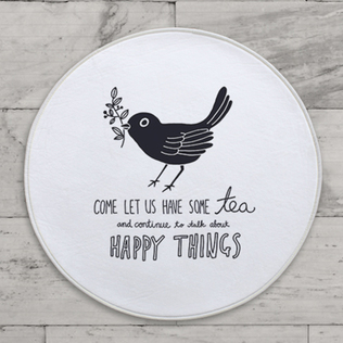 韩国原产SANG SANG HOO柠檬香气圆形小地毯