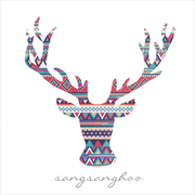 韩国原产SANG SANG HOO现代艺术背景装饰画挂画