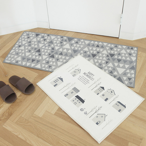韩国原产SANG SANG HOO一天脚垫+厨房地毯套件 彩色