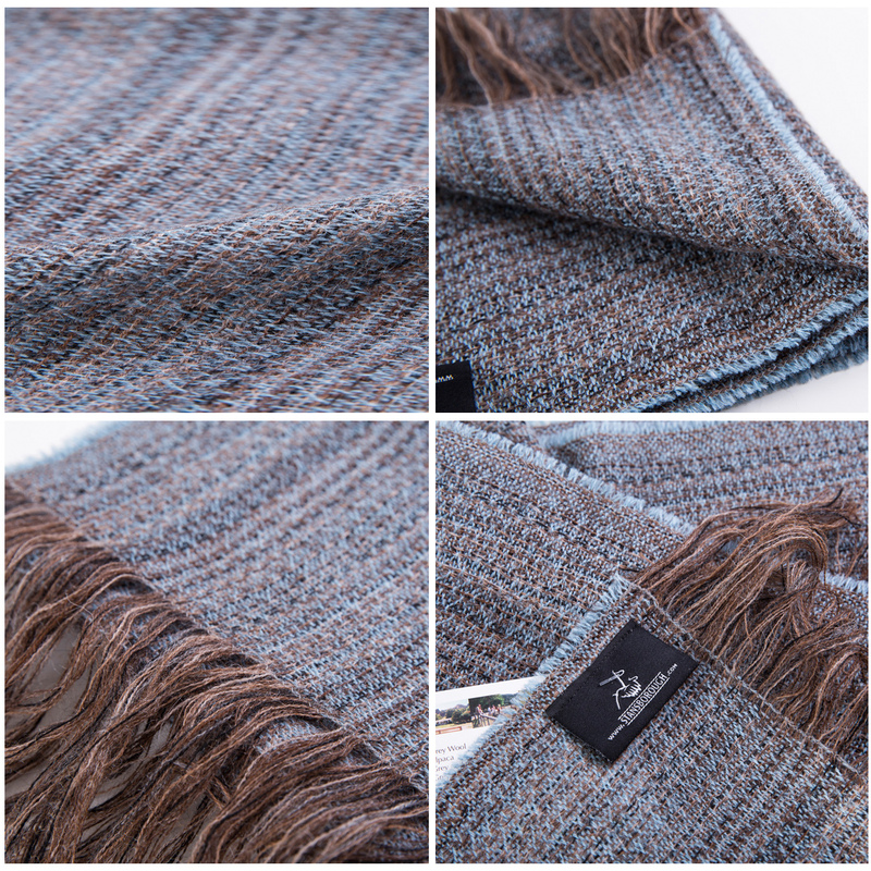 新西兰Stansborough指环王系列灰羊毛编织围巾 棕色