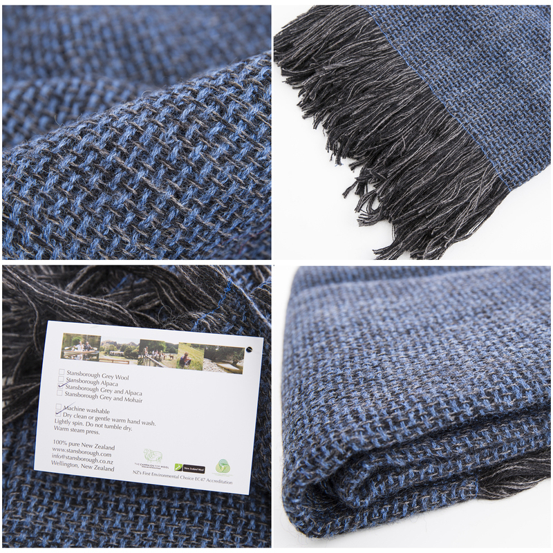 新西兰原产Stansborough 指环王系列灰羊毛编织盖毯毛毯 浅灰