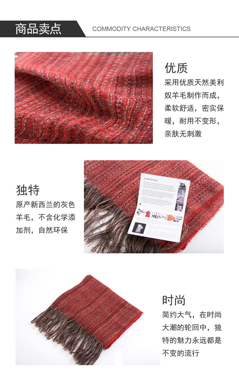 新西兰原产Stansborough 指环王系列灰羊毛编织盖毯毛毯 浅灰