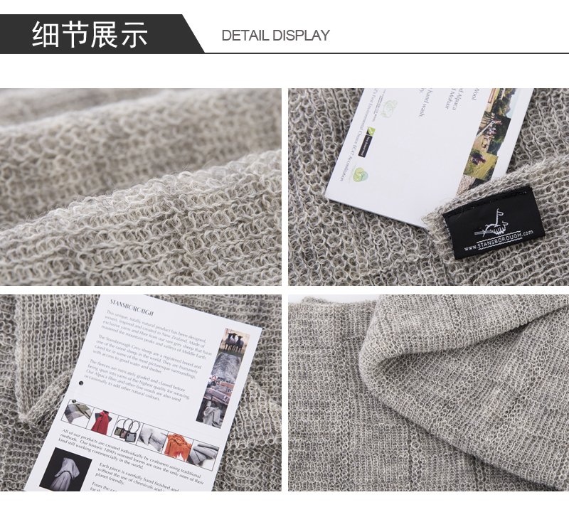 新西兰原产Stansborough指环王灰羊毛针织婴儿车毯盖毯 粉红