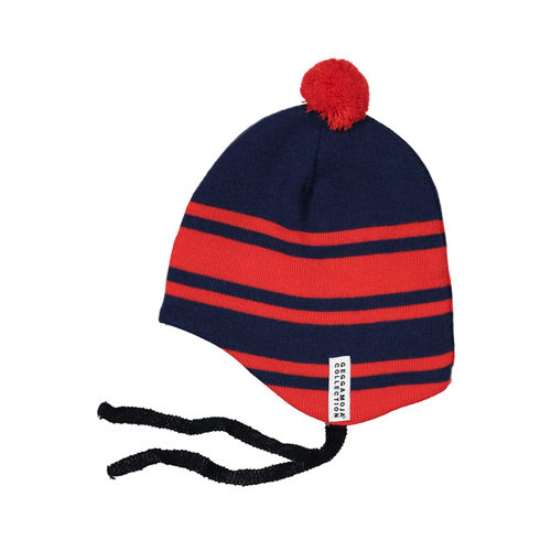 瑞典原产GEGGAMOJA绑带针织帽儿童帽子宝宝无檐帽子 红色 S