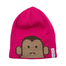 瑞典原产GEGGAMOJA羊毛针织帽子儿童帽子猴子图案 红色 S