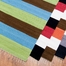 芬兰原产VM Carpet棉质地垫条纹流苏地毯 橙&白&深棕