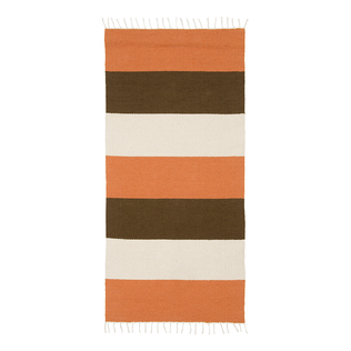 芬兰原产VM Carpet棉质地垫条纹流苏地毯