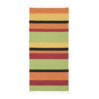 芬兰原产VM Carpet棉制地垫彩色条纹地毯