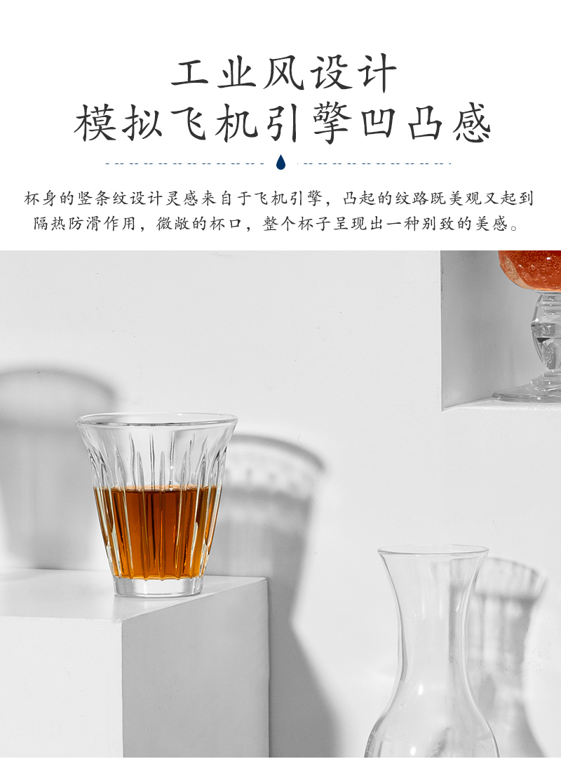 法国原产La Rochère咖啡与茶系列玻璃杯水杯拿铁杯意式咖啡杯 100ml