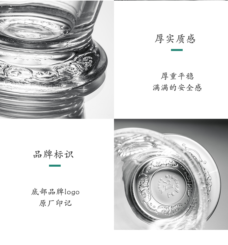 法国原产La Rochère凡尔赛系列平底酒杯玻璃杯水杯果汁杯 透明