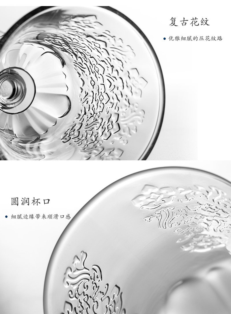 法国原产La Rochère Héritage系列葡萄酒杯洋酒杯矮脚杯水杯 透明