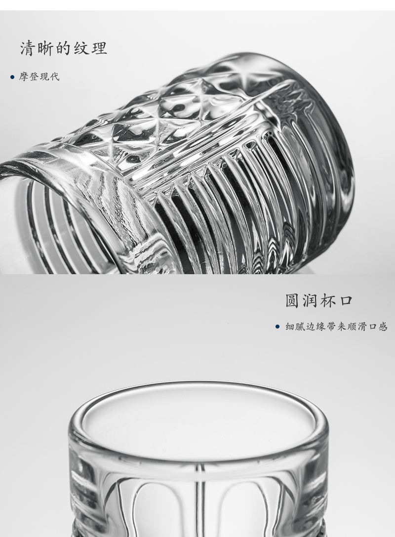 法国原产La Rochère玻璃酒杯小酒杯咖啡杯短饮杯烈酒杯4件套 透明