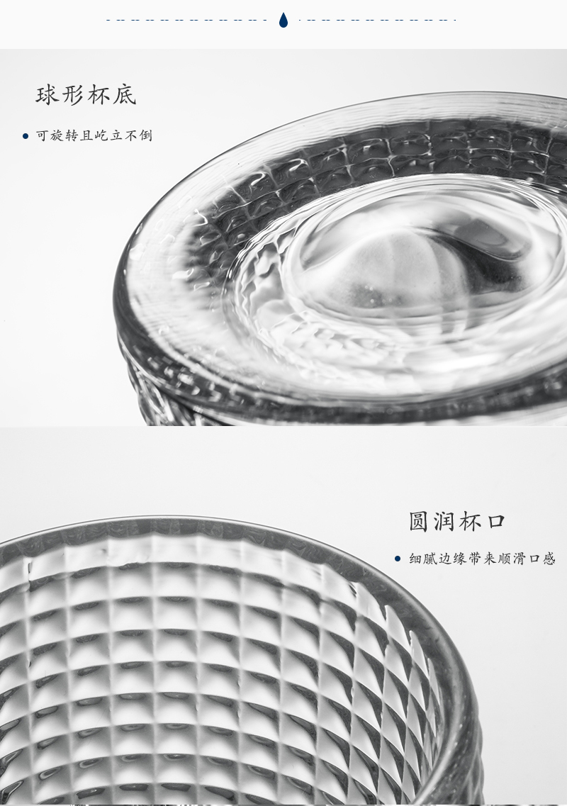 法国原产La Rochère Blossom系列旋转威士忌酒杯玻璃杯洋酒杯 透明