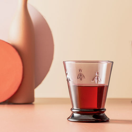 法国La Rochère金蜜蜂系列宽口酒杯果汁杯水杯 茄紫色