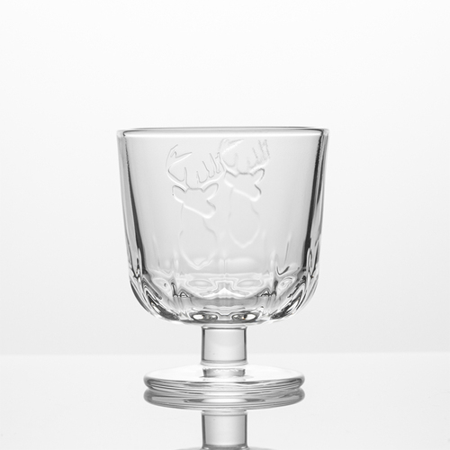 法国原产La Rochère驯鹿系列酒杯高脚杯水杯宽口平底杯 高脚杯