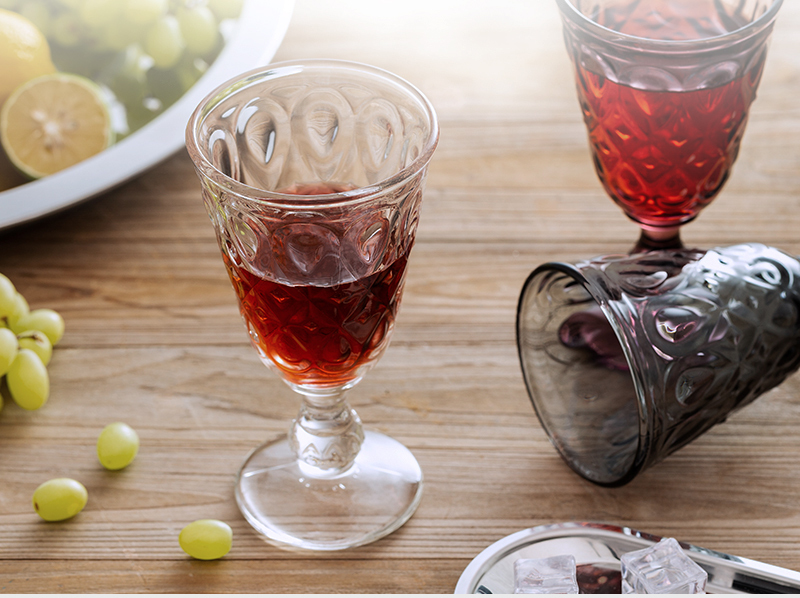 法国原产La Rochère佛罗伦萨系列玻璃高脚杯洋酒杯水杯果汁杯 深灰