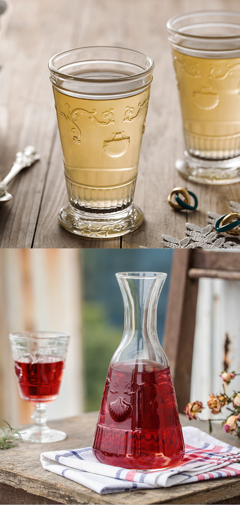 法国La Rochère凡尔赛系列马克杯咖啡杯热饮杯 透明