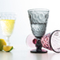 法国原产La Rochère佛罗伦萨系列玻璃高脚杯洋酒杯水杯果汁杯 深灰