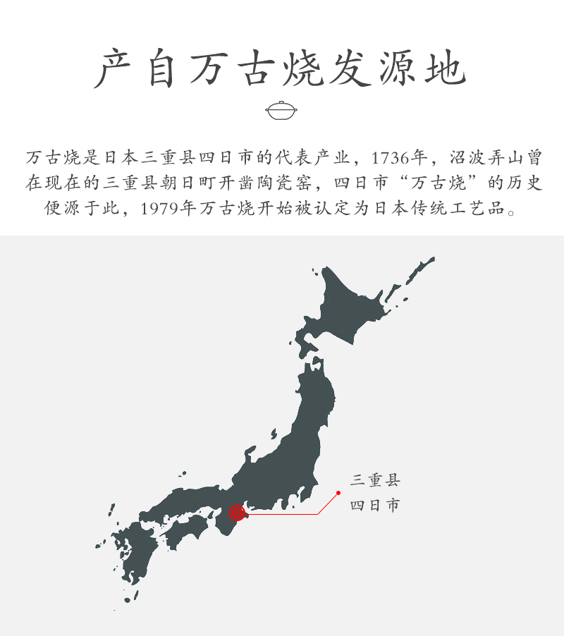 日本原产sajitoki佐治陶器万古烧料理土锅煎锅平底锅烤盘 黑色