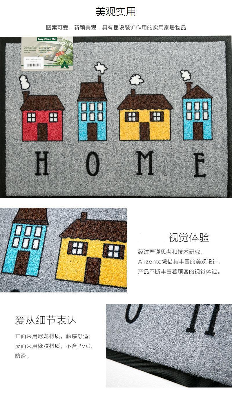 德国原产AKZENTE Easy Clean系列地毯脚垫门厅垫 家 花色
