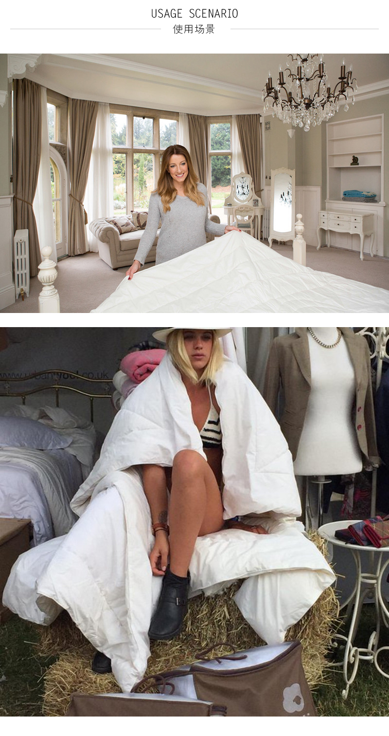 英国原产URBANWOOL羊毛被子被芯 450g/㎡ 白色 XS