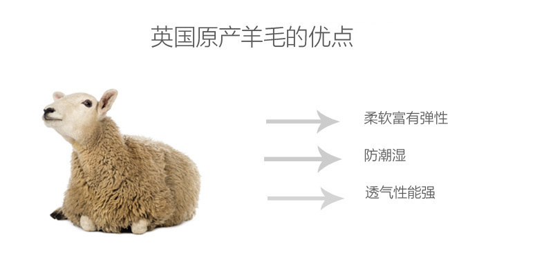 英国原产URBANWOOL儿童羊毛被含量300g/㎡ 120X150cm 白色