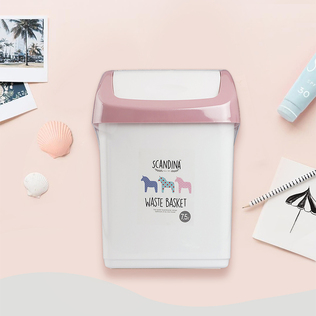 韩国原产SCANDINA翻盖垃圾桶卫生纸桶废纸篓