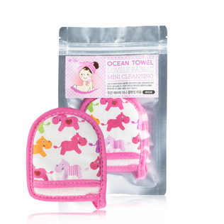 韩国原产ocean towel迷你洁面手套卸妆巾洗脸巾1个装