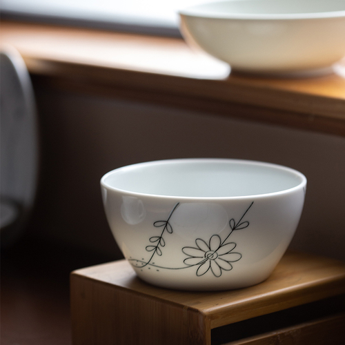 日本原产舍米蓝小花系列餐具餐盘餐碗 平底汤碗饭碗