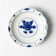 日本原产舍米蓝美浓烧餐盘平盘