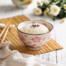 日本原产ceramic 蓝米饭碗陶瓷碗餐具樱灿灿1个装 彩色