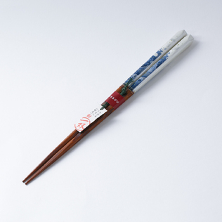 日本原产石田ISSO一双传统漆器彩绘系列自然木漆筷 祝浪