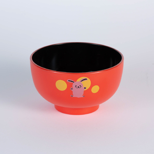 日本原产石田ISHIDA传统漆器儿童餐具系列PET树脂饭碗