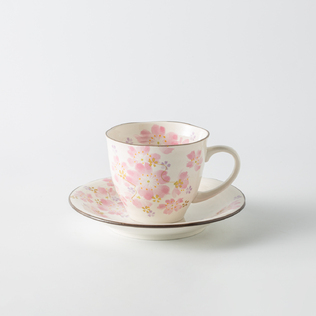 日本源产CERAMIC AI 樱灿灿 杯碟套装