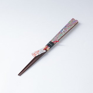 日本原产石田 传统漆器ISSO一双系列螺钿木制漆筷 雅贝 蓝色