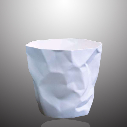 丹麦essey Mini Bin Bin创意褶皱废纸篓垃圾桶垃圾篓小号 白色