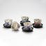 日本原产CERAMIC AI花工房系列 茶杯5件套 彩色