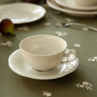 德国原产seltmann Weiden奶油色藤蔓浮雕系列茶具