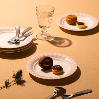 日本原产舍米蓝点心盘新骨瓷五件套装