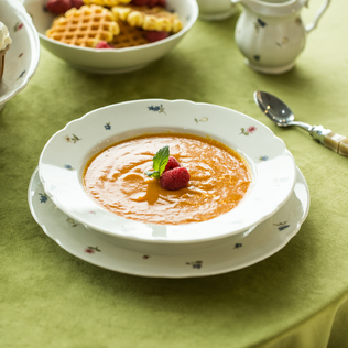 德国原产Seltmann Weiden瓷汤盘汤碗23cm彩色小花系列