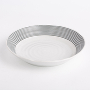 日本原产舍米蓝绘描系列虞美人深口碟大盘