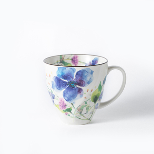 日本CERAMIC AI 缤纷花坊美浓烧陶瓷杯马克杯水杯 单杯